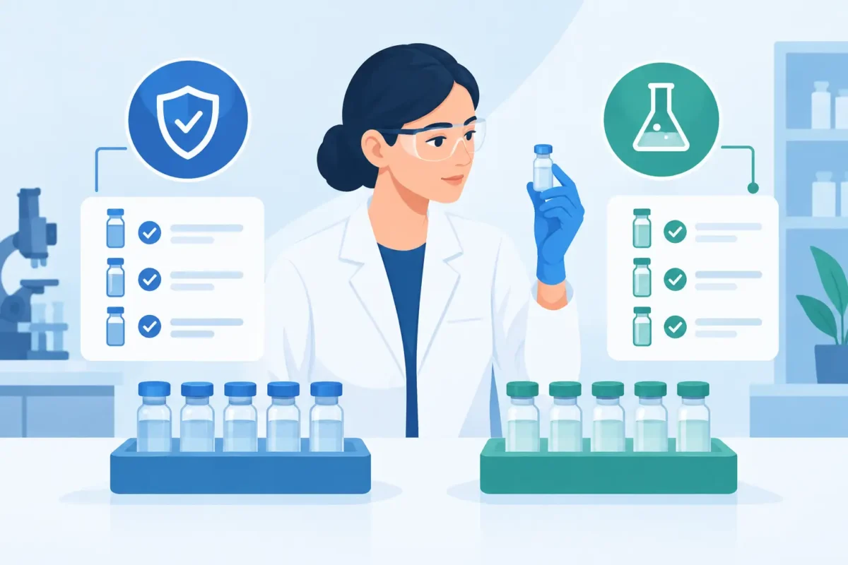 Comparing Peptide Lot Release Standards Clearly